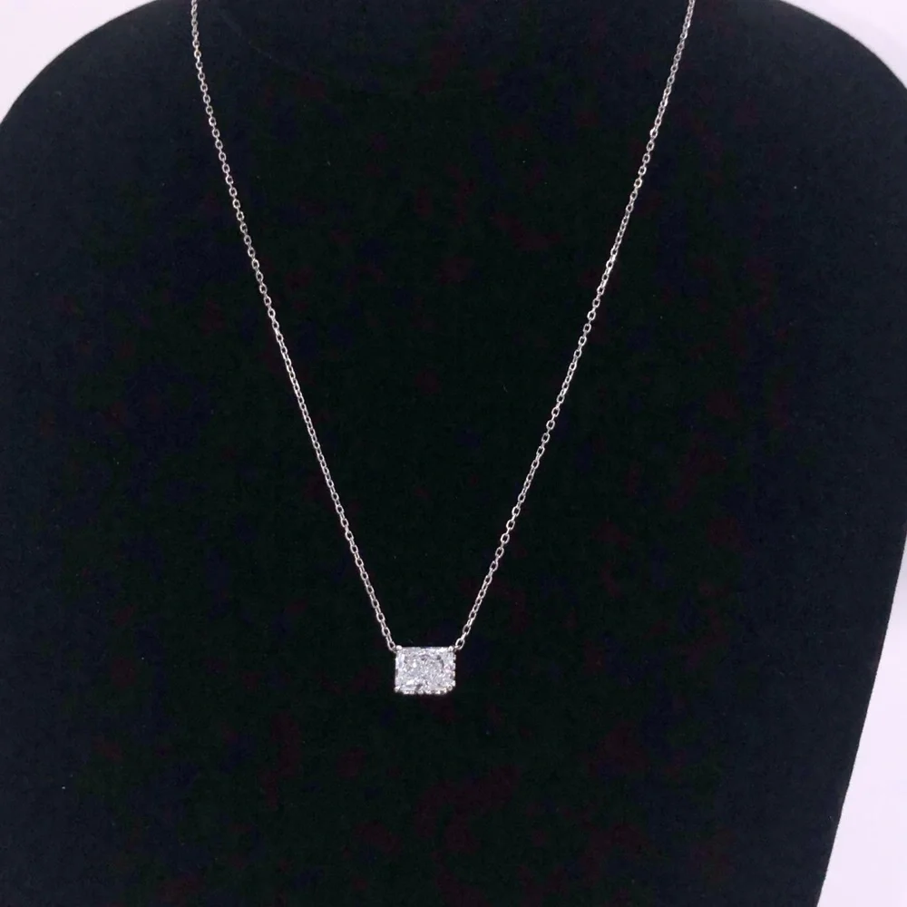 1.75ct Radiant Cut Necklace - Picture 6 of 16